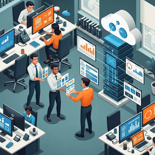 Custom application development illustration