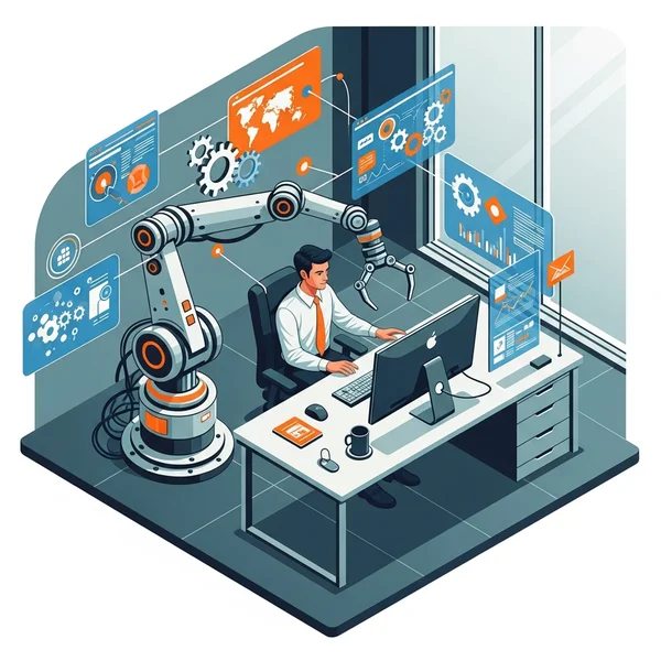 AI and automation solutions illustration